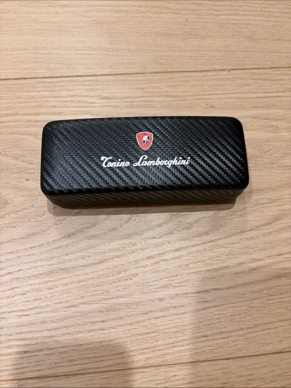 Tonino Lamborghini Black Carbon Fiber Sunglasses Case